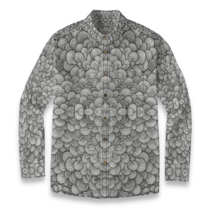Men's Casual Lapel Long Sleeve Shirt|125GSM Cotton