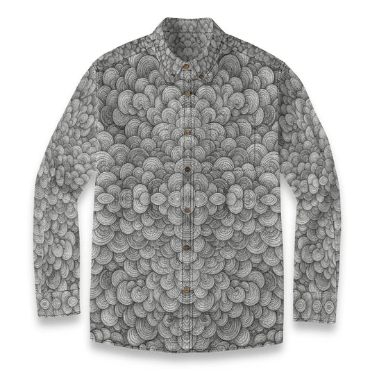 Men's Casual Lapel Long Sleeve Shirt|125GSM Cotton