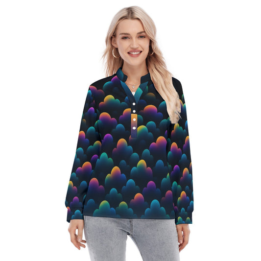 Women's Long Sleeve Blouse With Button Closure