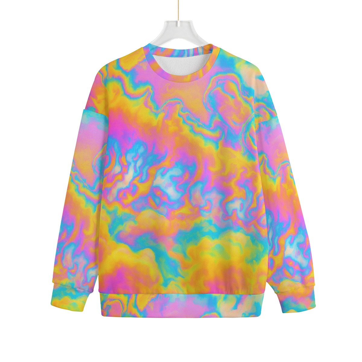Unisex Drop-shoulder Knitted Fleece Sweater - view 1