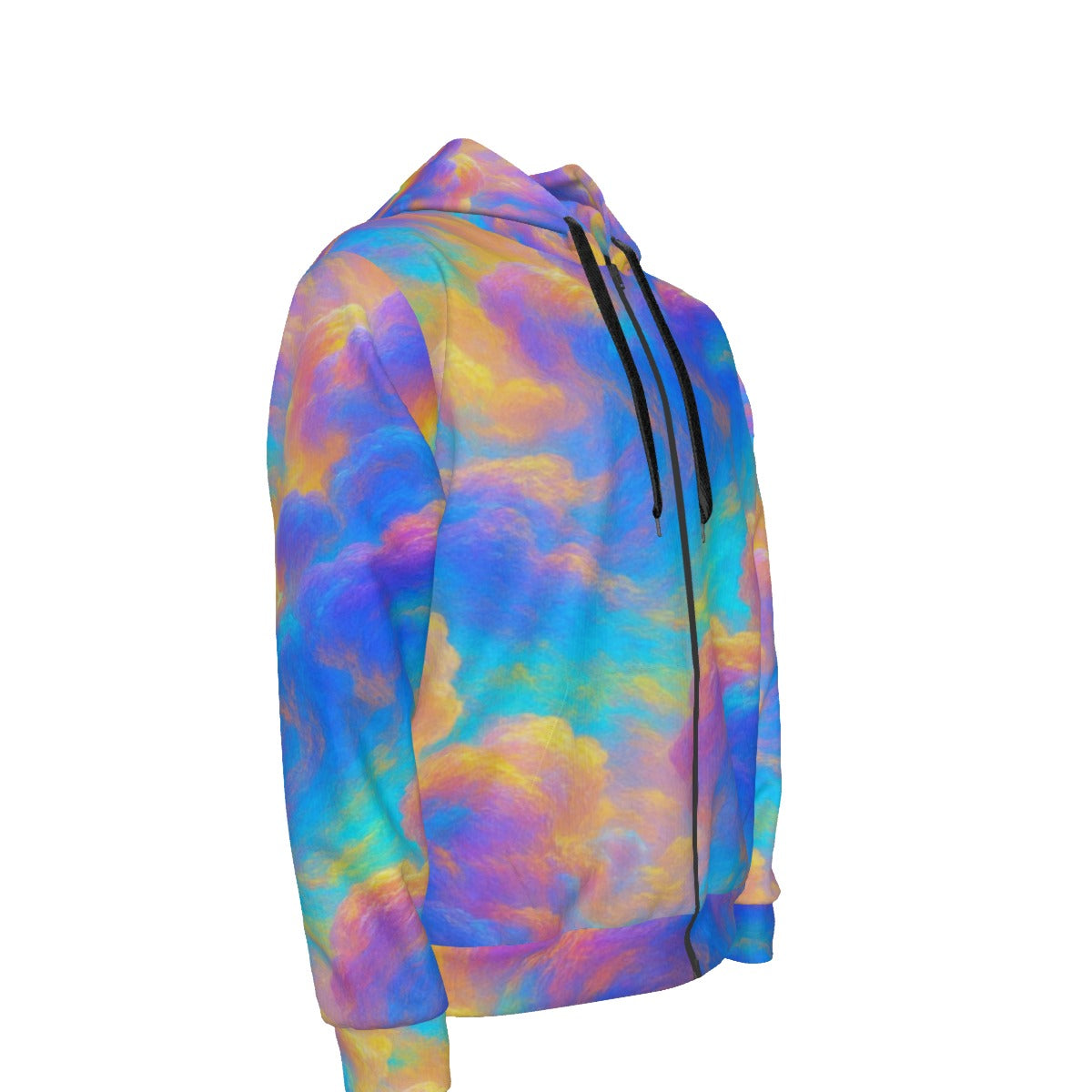 Unisex Zipper Hoodie With Black Lining