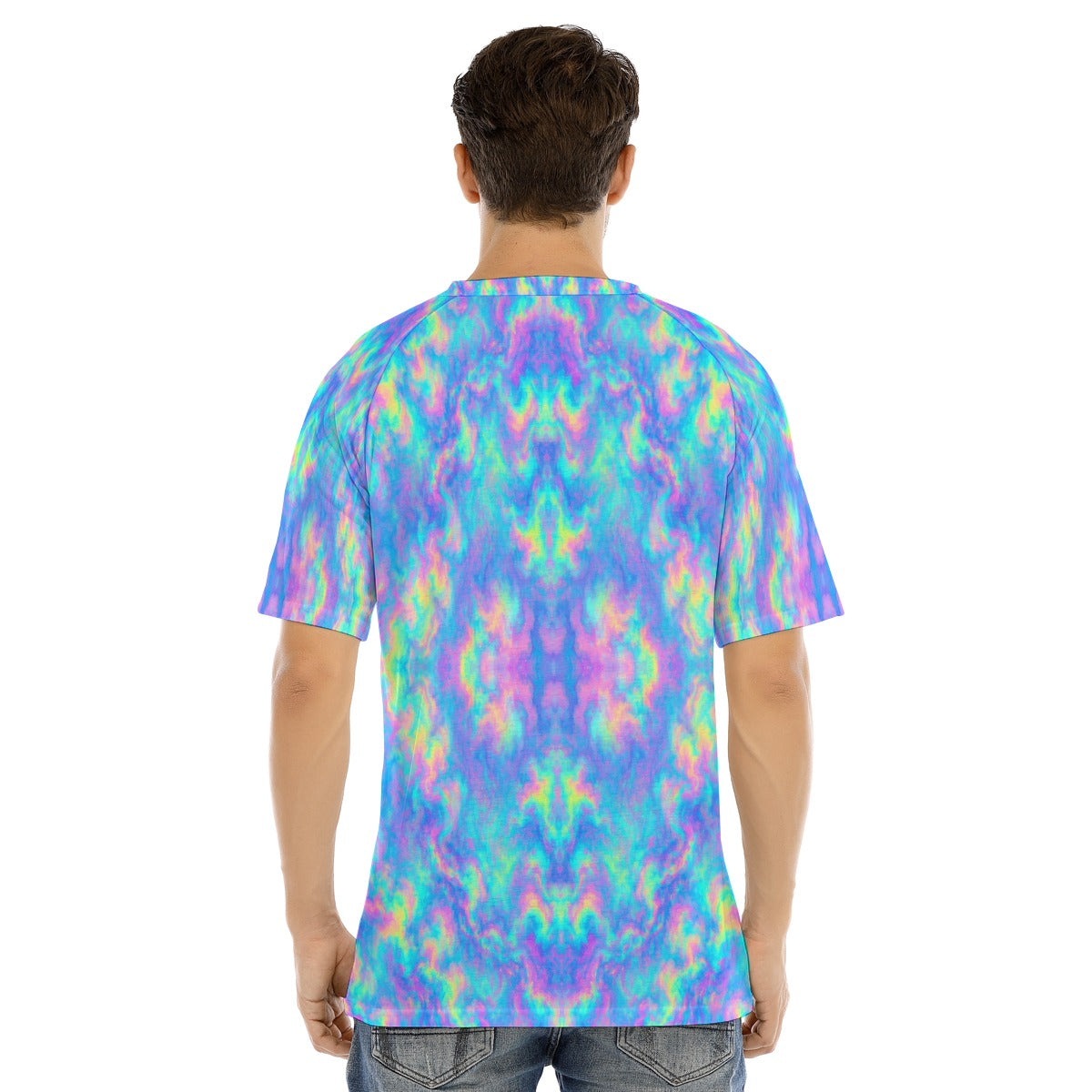 Men's Raglan Sleeve T-shirt With Button Closure