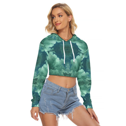 Women's Crop Top Hoodie|Velvet