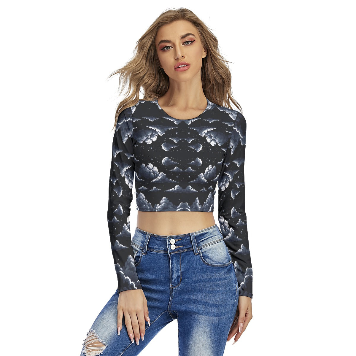Women's Round Neck Crop Top T-Shirt