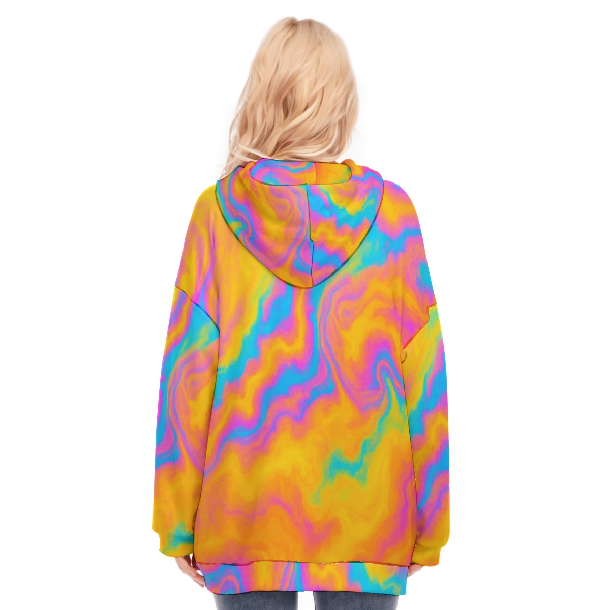 Women's Long Hoodie With Zipper Closure