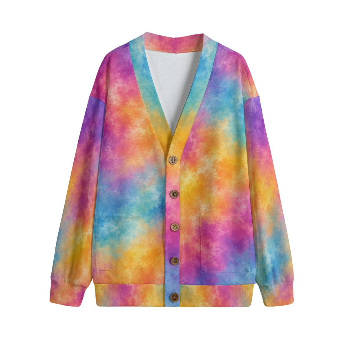 Unisex V-neck Knitted Fleece Cardigan With Button Closure by O’Nimbus