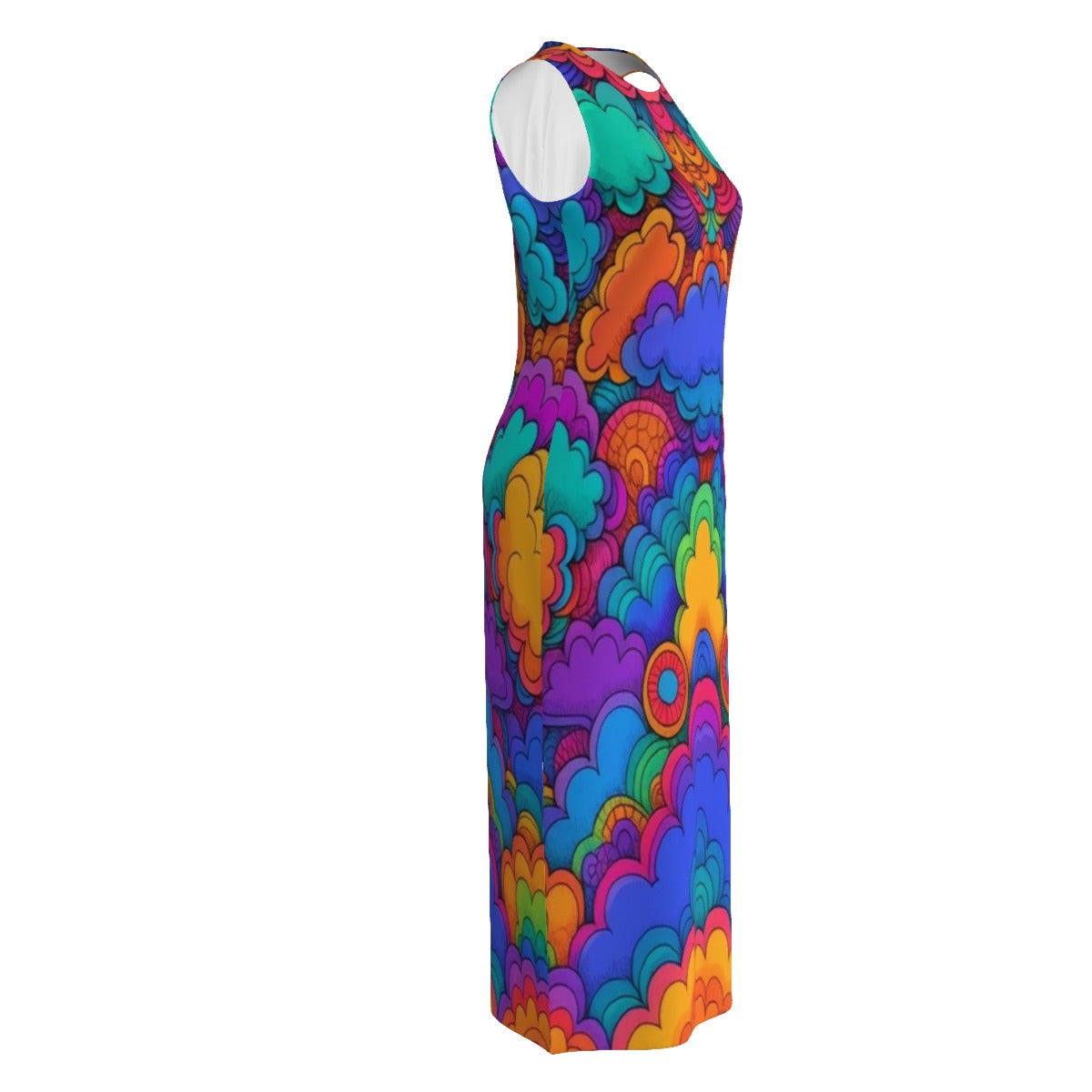 Women's Beach Perspective Chiffon Sleeveless Dress