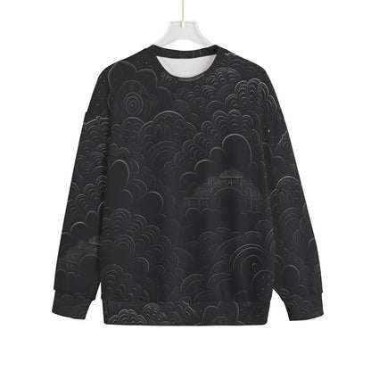 Unisex Drop-shoulder Knitted Fleece Sweater - view 1