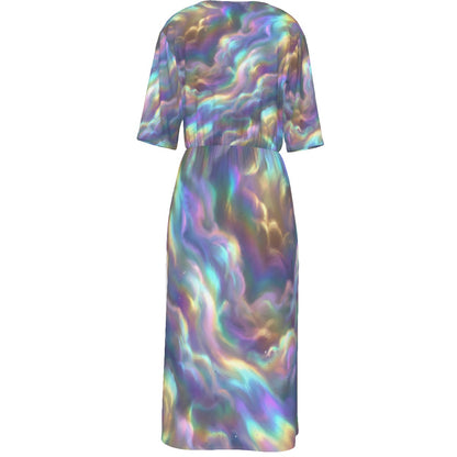 Women's Short Sleeve V-neck Dress