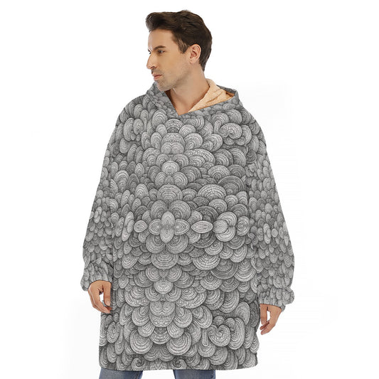 Unisex Sherpa Fleece Hoodie Blanket