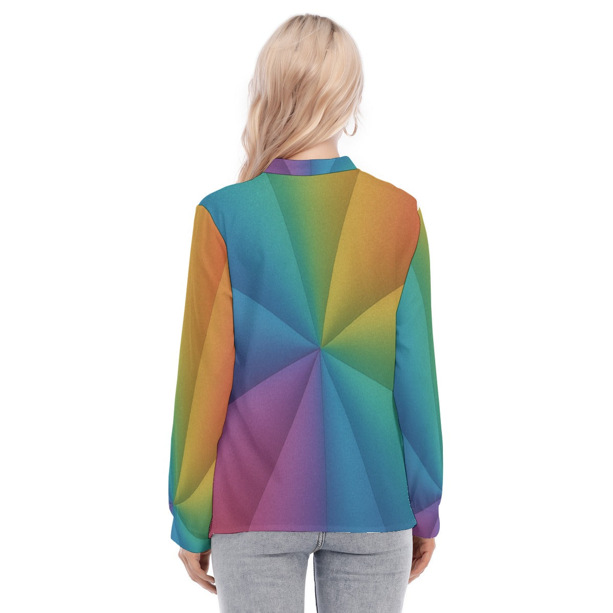 Women's Long Sleeve Blouse With Button Closure