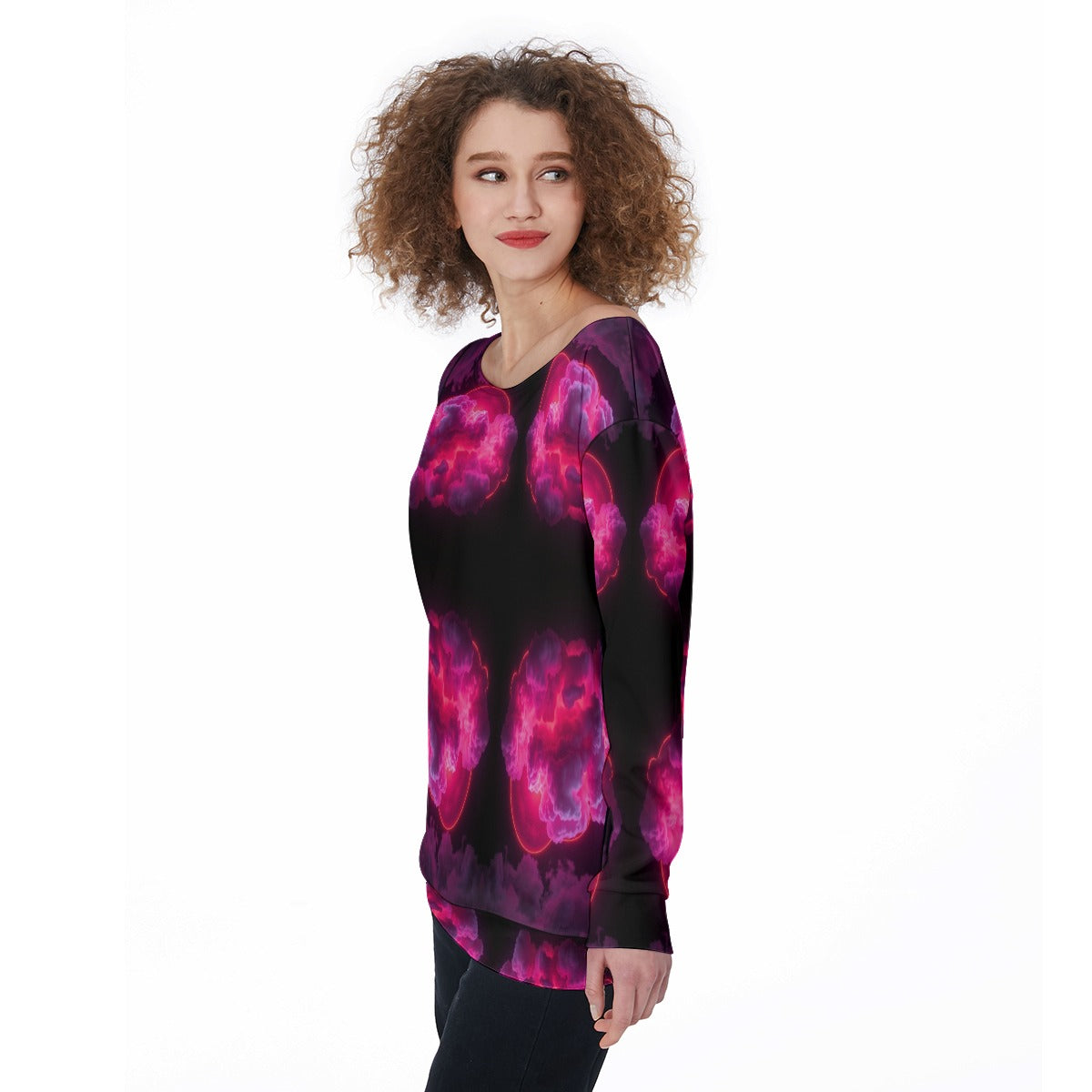 Women's Off-Shoulder Sweatshirt