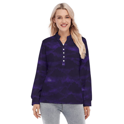 Women's Long Sleeve Blouse With Button Closure