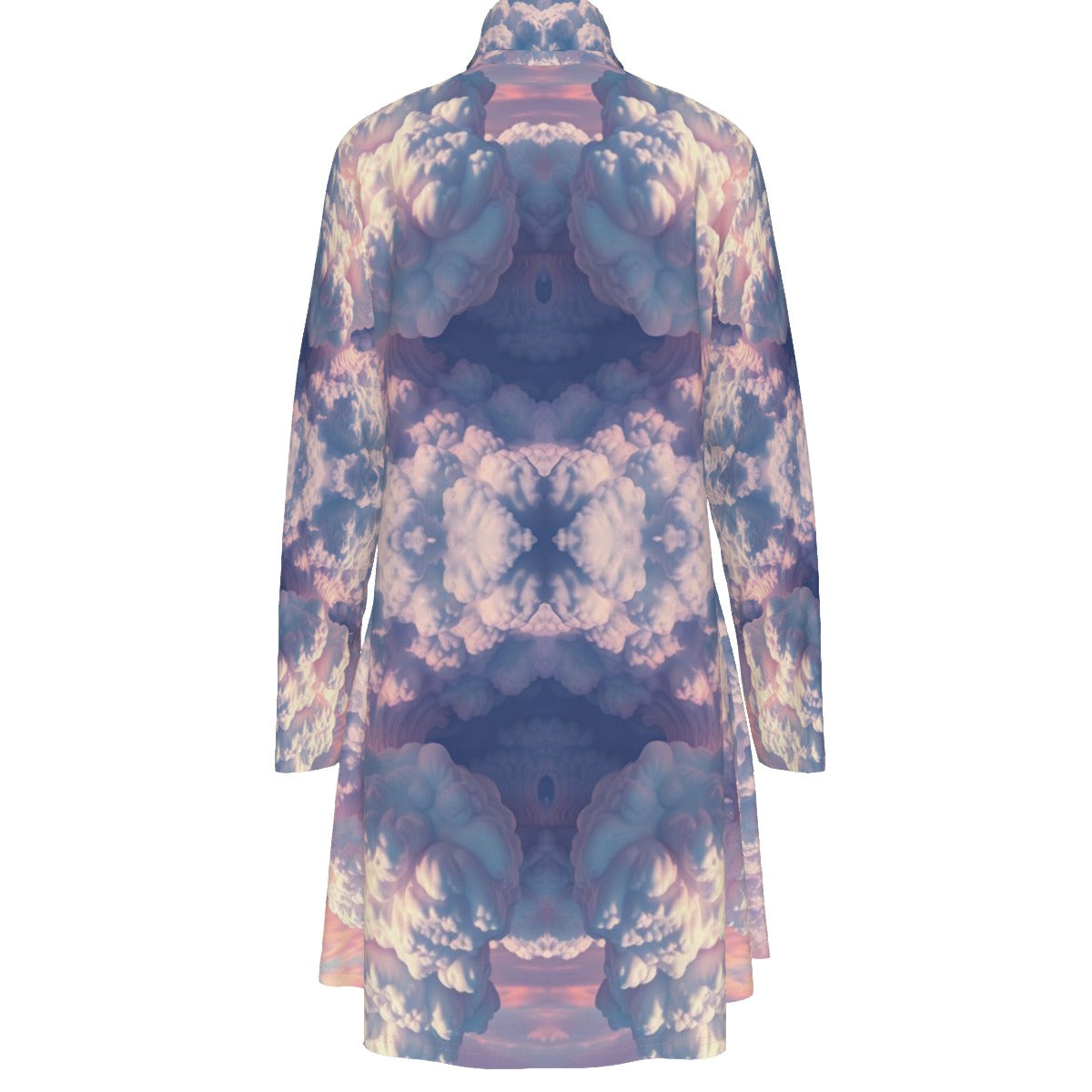 Women's High Neck Dress With Long Sleeve