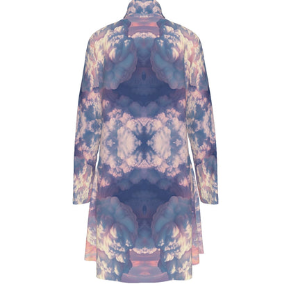 Women's High Neck Dress With Long Sleeve