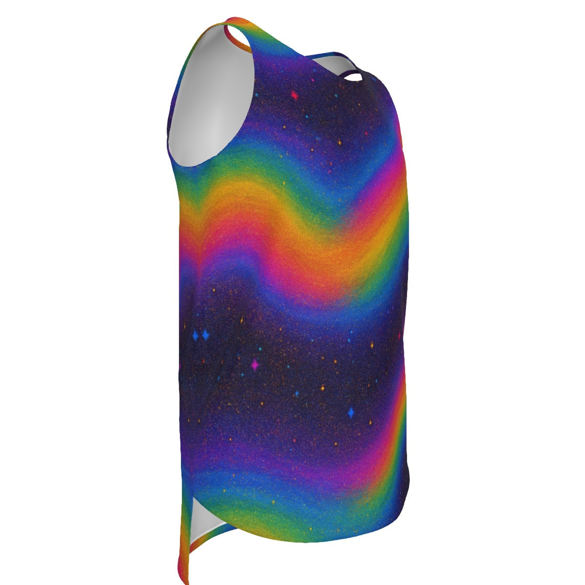 Men's Curved Hem Long Tank Top