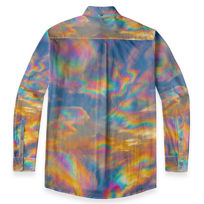 Men's Casual Lapel Long Sleeve Shirt|125GSM Cotton