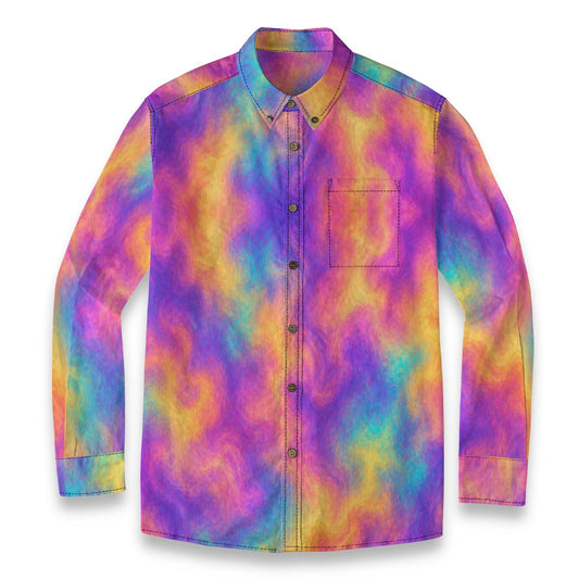 Men's Casual Lapel Long Sleeve Shirt|125GSM Cotton