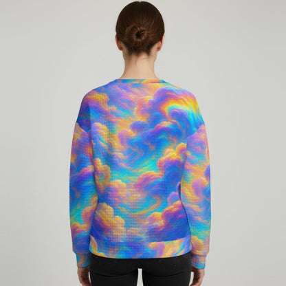 Women's Thick Waffle Knit Sweatshirt