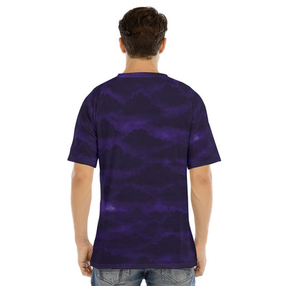 Men's Raglan Sleeve T-shirt With Button Closure