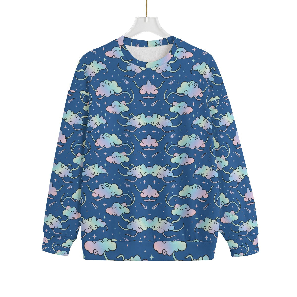 Unisex Drop-shoulder Knitted Fleece Sweater - view 1
