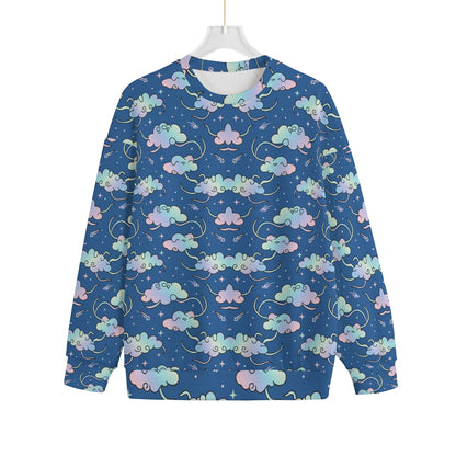 Unisex Drop-shoulder Knitted Fleece Sweater - view 1