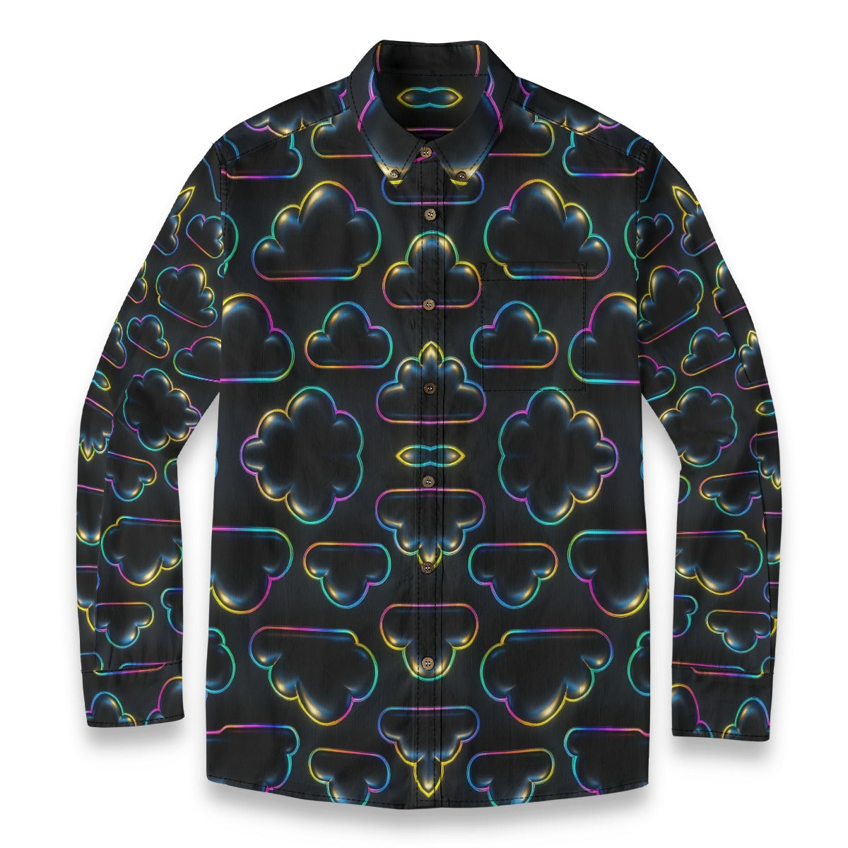 Men's Casual Lapel Long Sleeve Shirt|125GSM Cotton