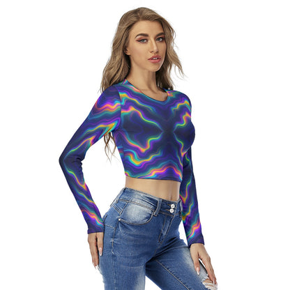 Women's Round Neck Crop Top T-Shirt