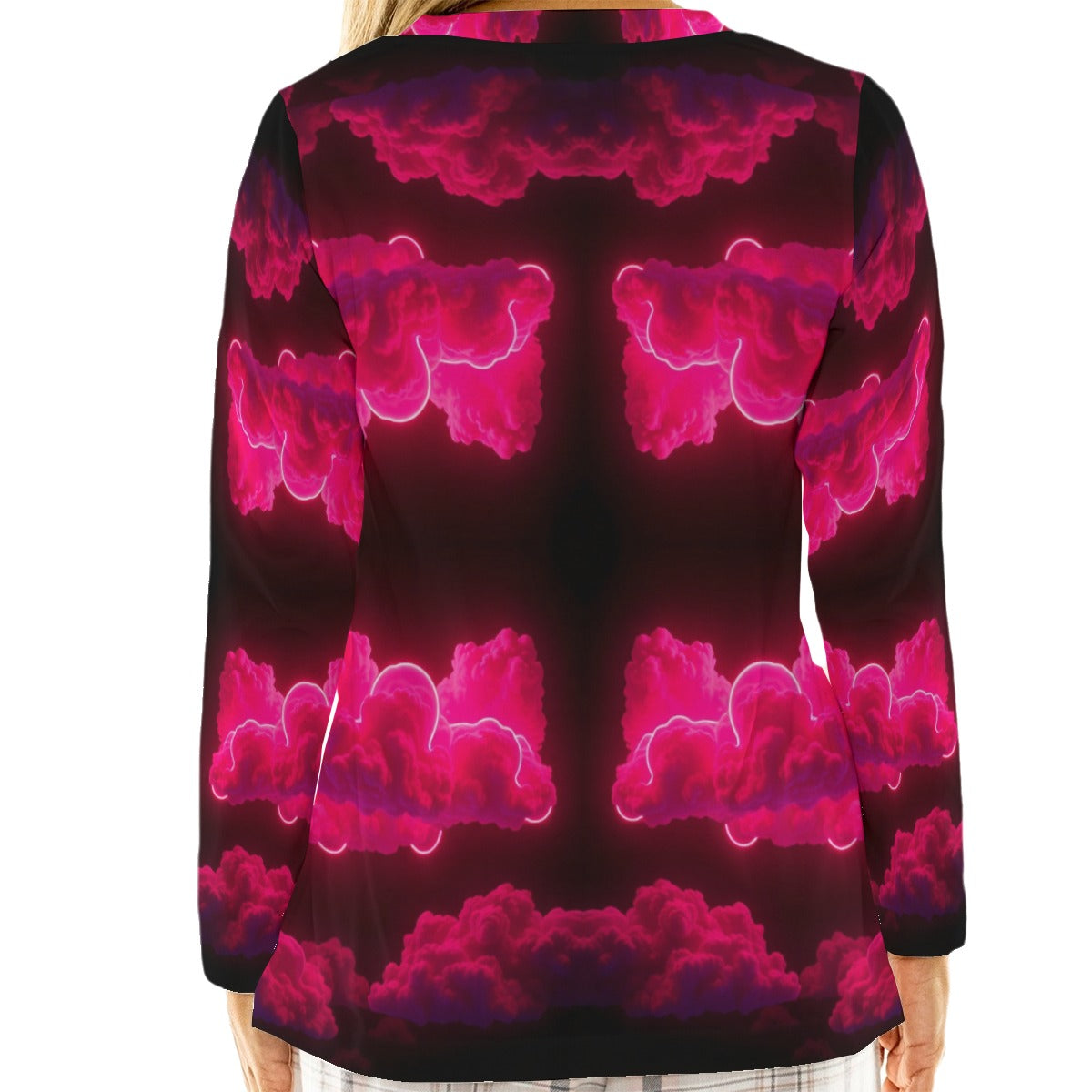 Women's Loose V-Neck T-Shirt With Long Sleeve