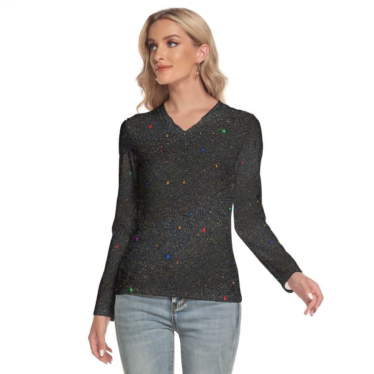Women's V-Neck Long Sleeves T-Shirt