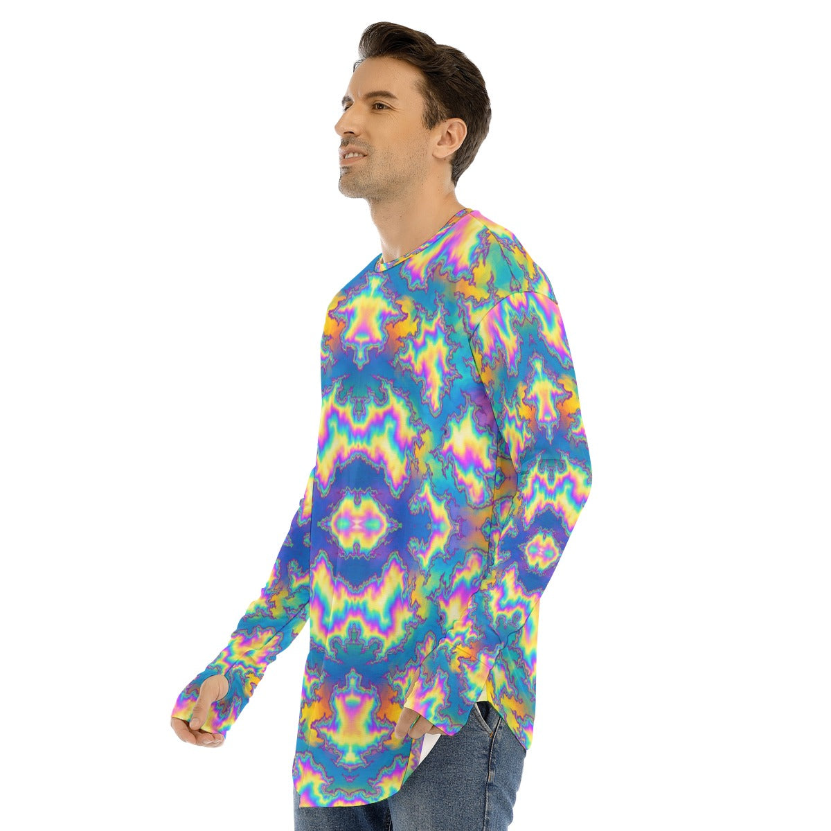 Men's Fingerless Long Sleeve T-shirt