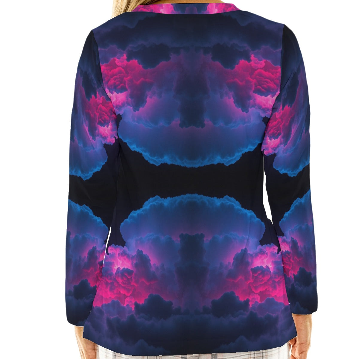 Women's Loose V-Neck T-Shirt With Long Sleeve