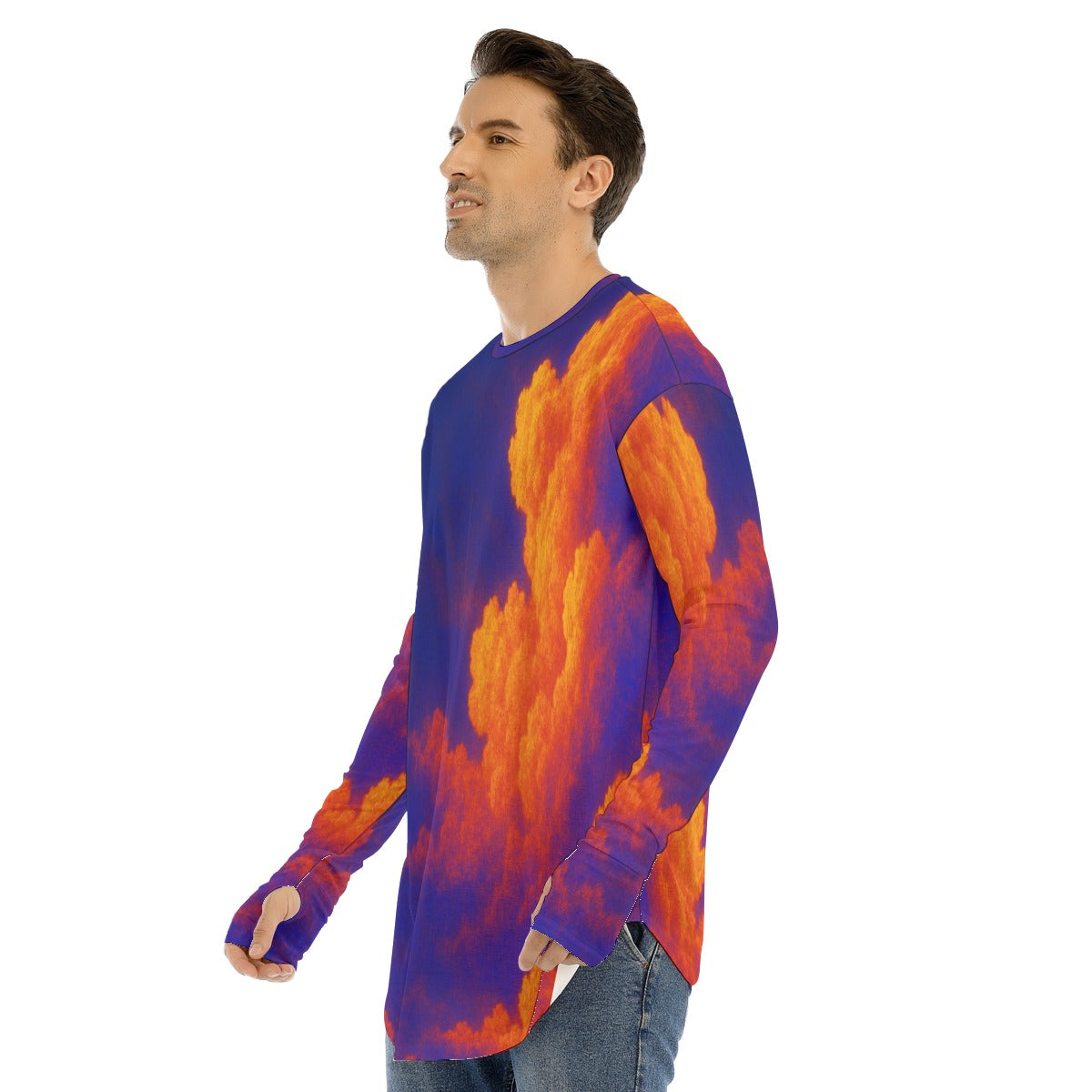 Men's Fingerless Long Sleeve T-shirt