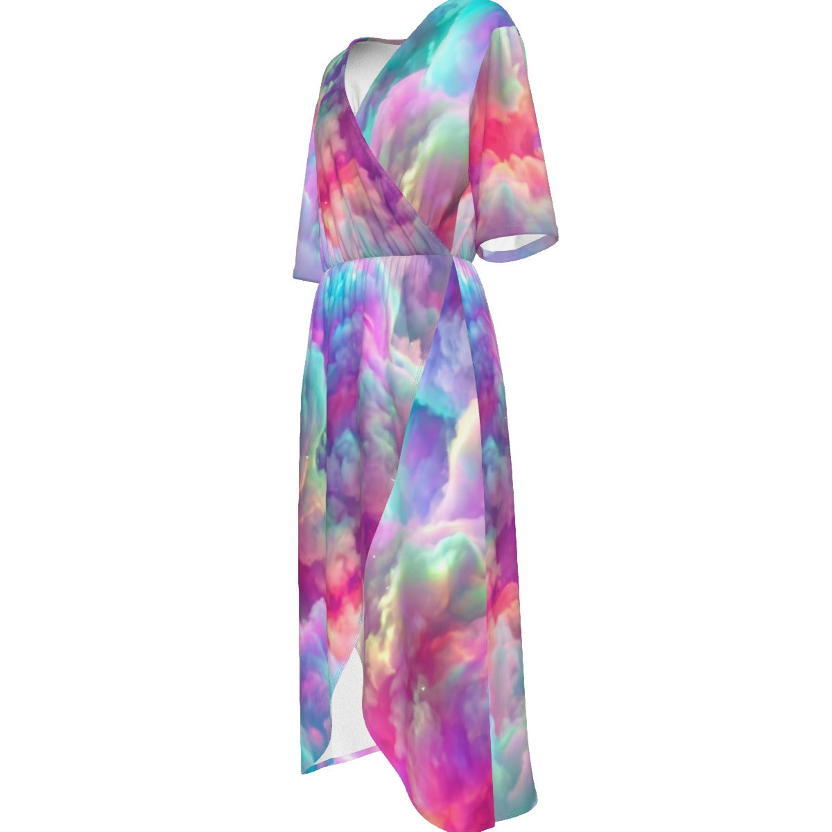 Women's Short Sleeve V-neck Dress