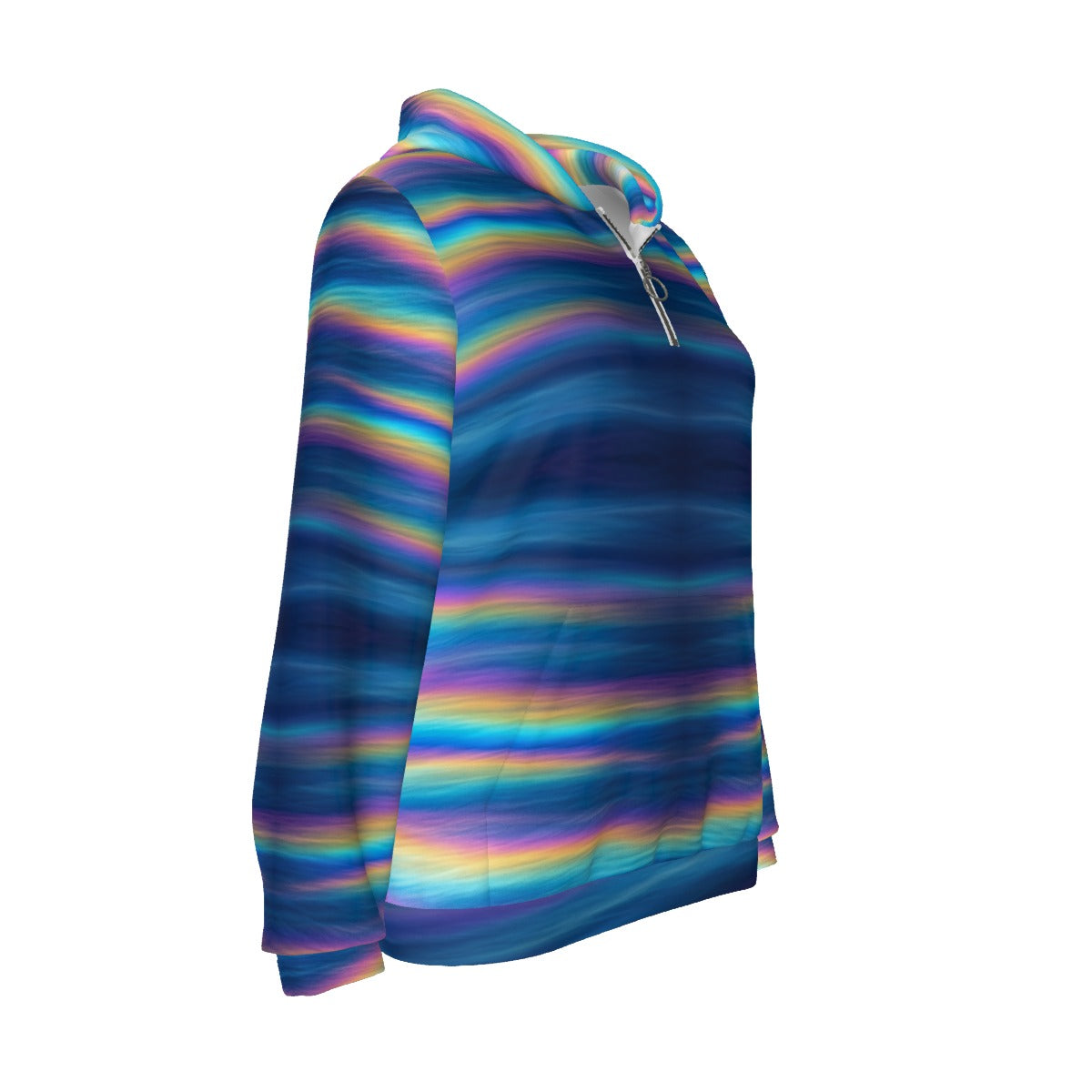 Women's Borg Fleece Hoodie With Half Zip