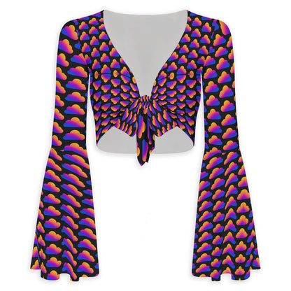 Women's Breathable And Comfortable Top With Bell Sleeve