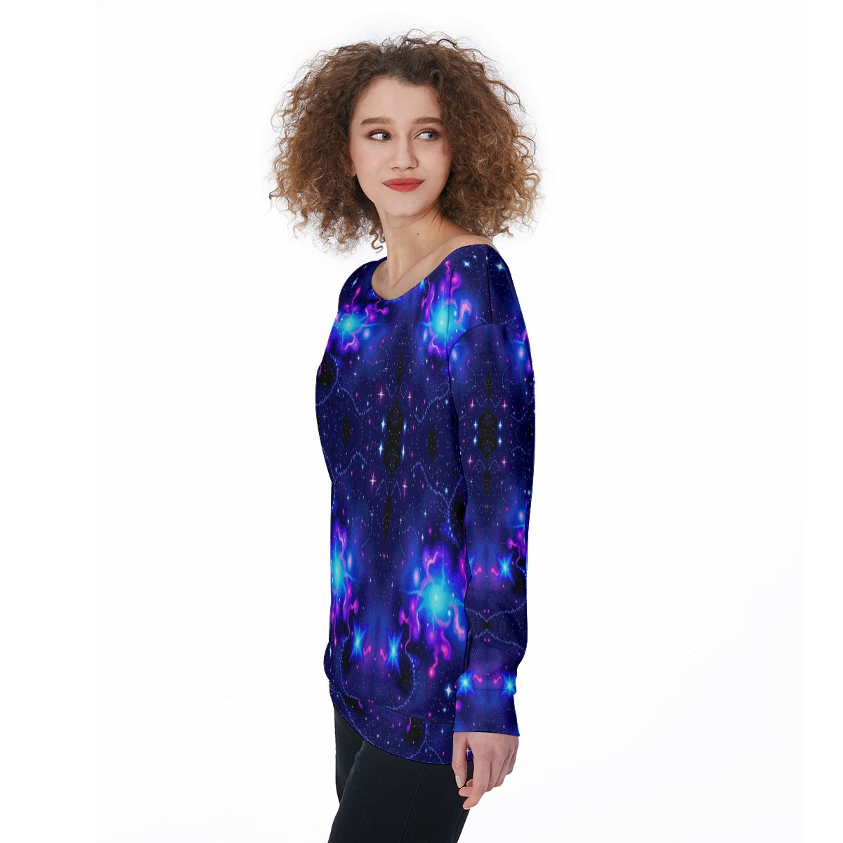 Women's Off-Shoulder Sweatshirt