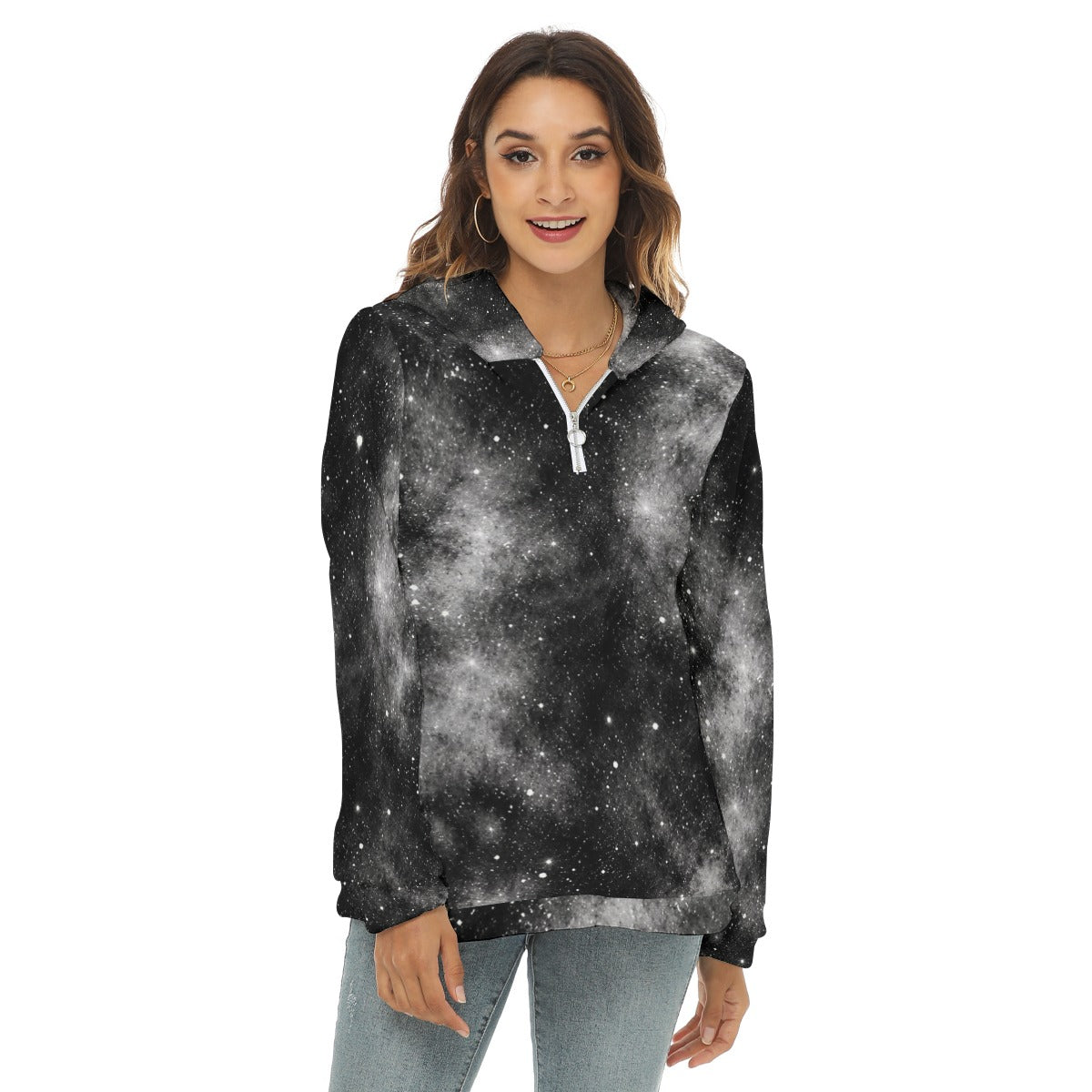 Women’s Borg-Fleece Half-Zip Hoodie - view 1