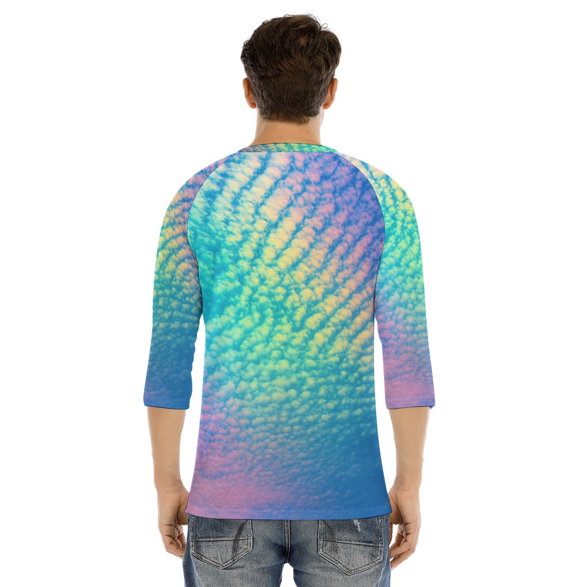 Men's Bracelet Sleeve T-shirt With Button Closure - view 4