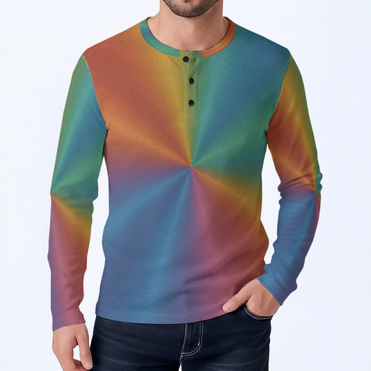 Men's Classic Long-Sleeve Henley Shirt