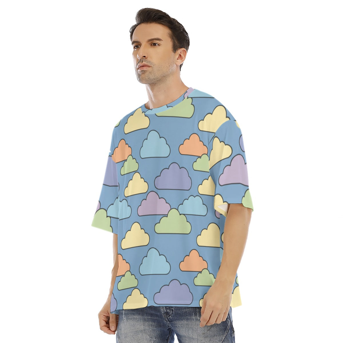 Men's Drop Shoulder T-shirt With Short Sleeve