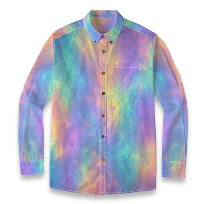 Men's Casual Lapel Long Sleeve Shirt|125GSM Cotton