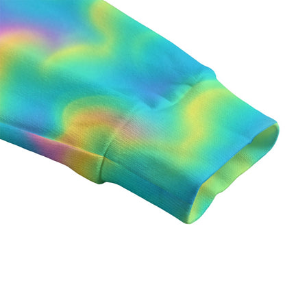 Unisex V-neck Knitted Fleece Cardigan With Button Closure