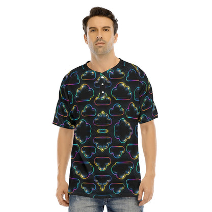 Men's Raglan Sleeve T-shirt With Button Closure