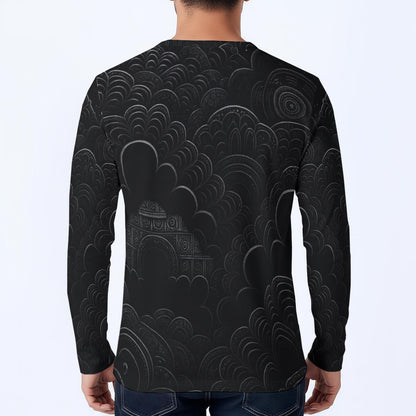 Men's Classic Long-Sleeve Henley Shirt