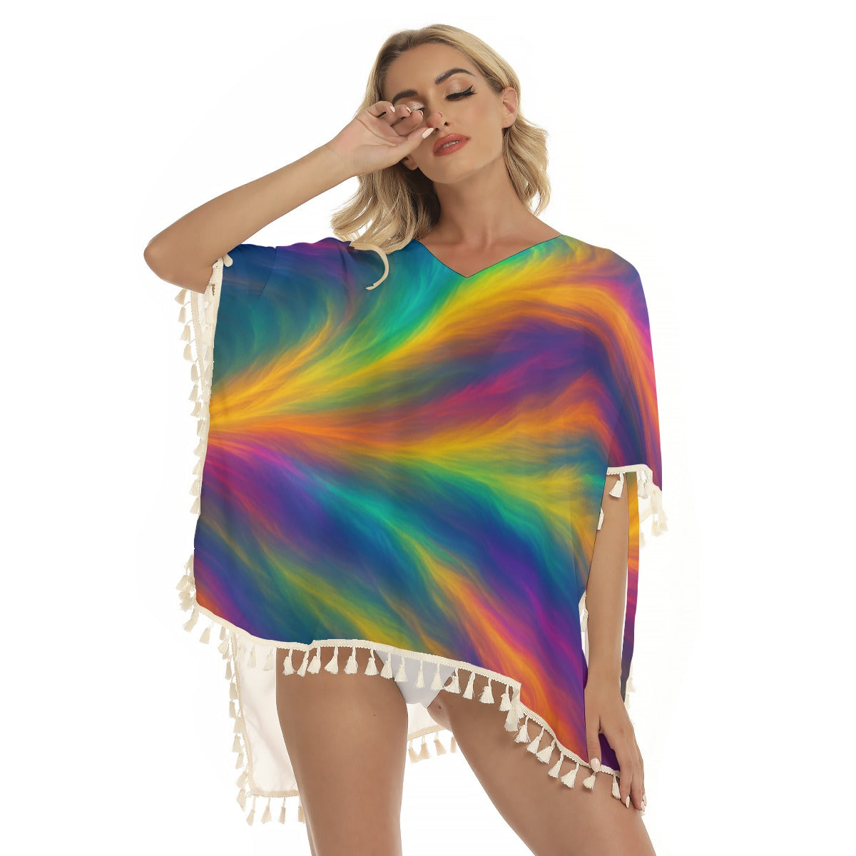 Women's Square Fringed Shawl