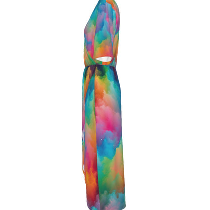 Women's Short Sleeve V-neck Dress