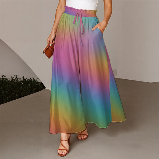 Women's Ruffled Wide-Leg Pants