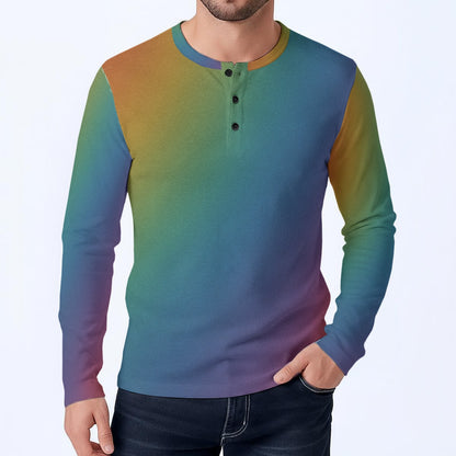 Men's Classic Long-Sleeve Henley Shirt
