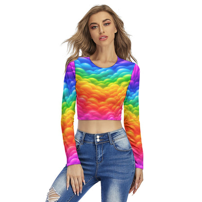 Women's Round Neck Crop Top T-Shirt